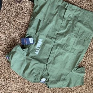 NWT Cherokee workwear olive green scrub top